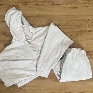 Tan Hoodie and Sweatpants Set